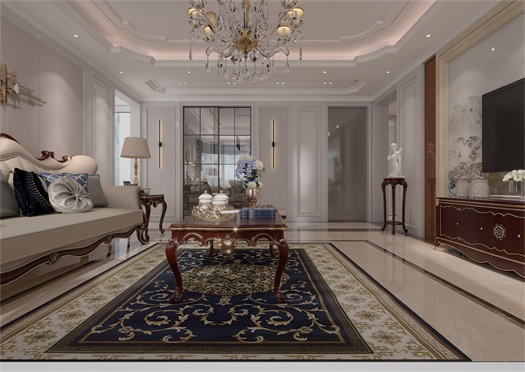 天山熙湖 162平米歐式風效果圖 天山熙湖 162平米歐式風效果圖