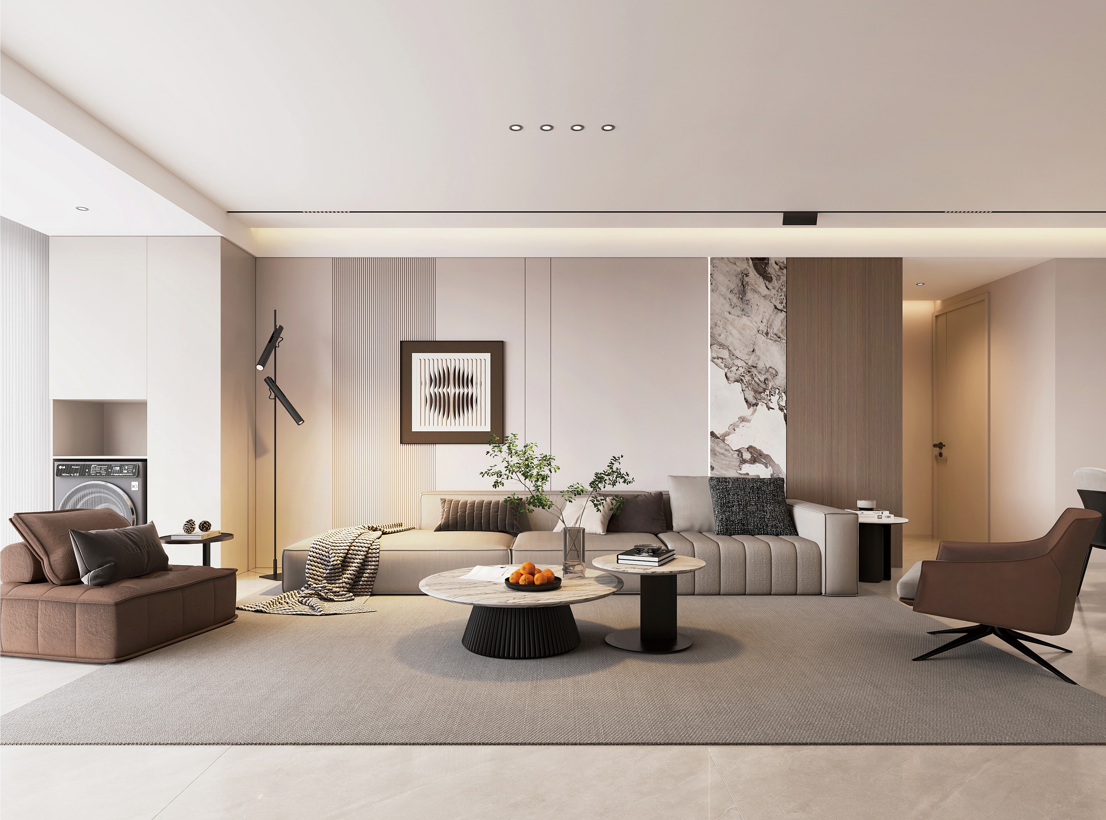 中房花語軒 | 超有腔調的137㎡現(xiàn)代風，審美無敵了！