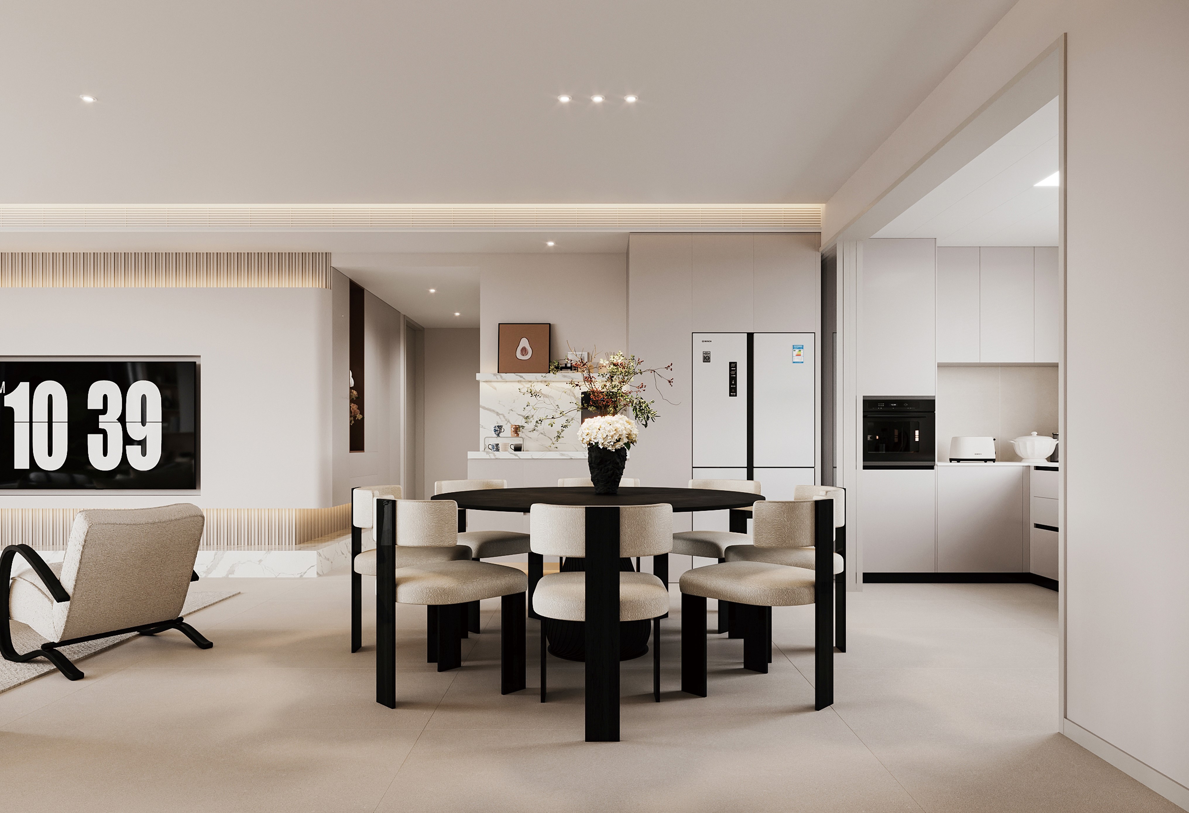 半島華府 | 143㎡詩意奶油風，每一個細節(jié)都自帶溫柔暖意