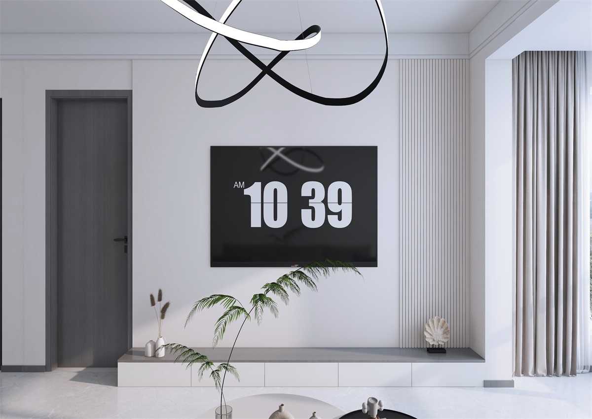攬秀苑110㎡ | 小戶型裝修模板來了！現(xiàn)代簡約風+黑白灰百看不膩