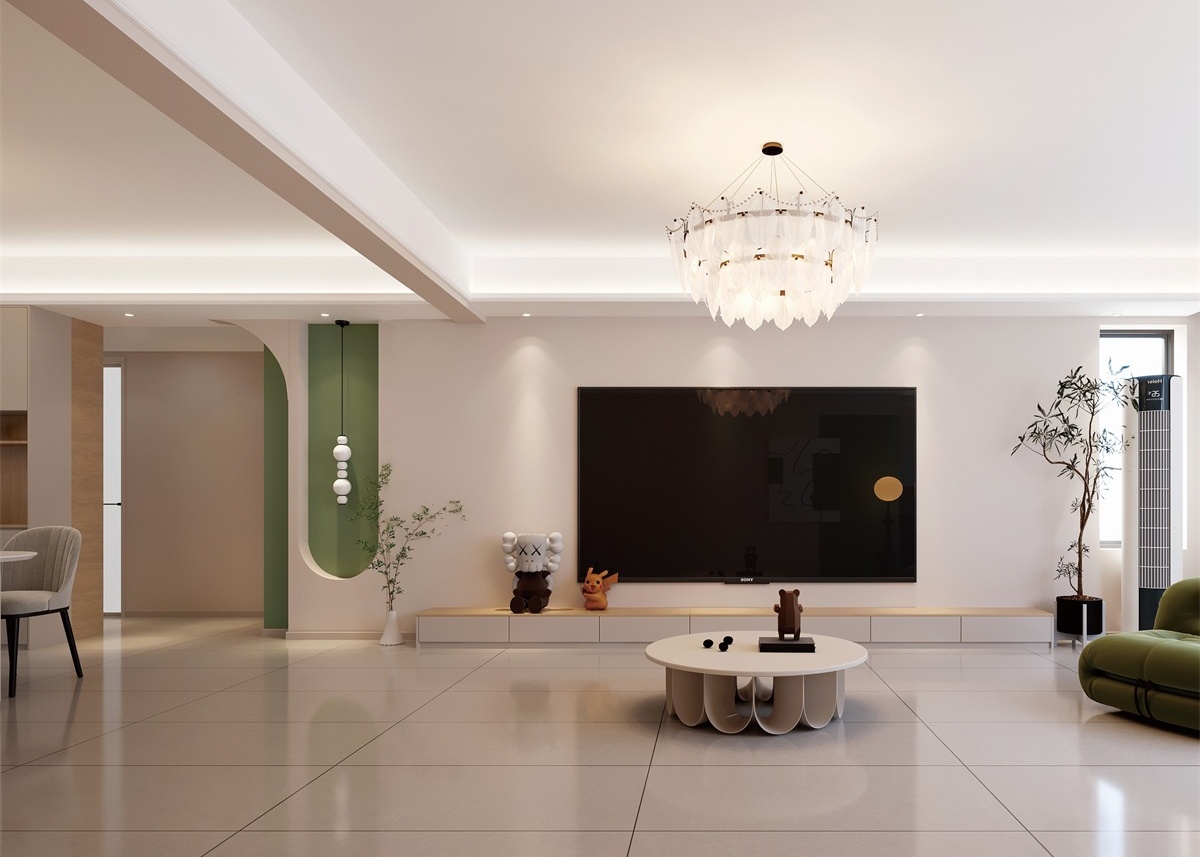 中海河山郡 | 133㎡輕法式浪漫，『奶油白+薄荷綠』美的剛剛好！