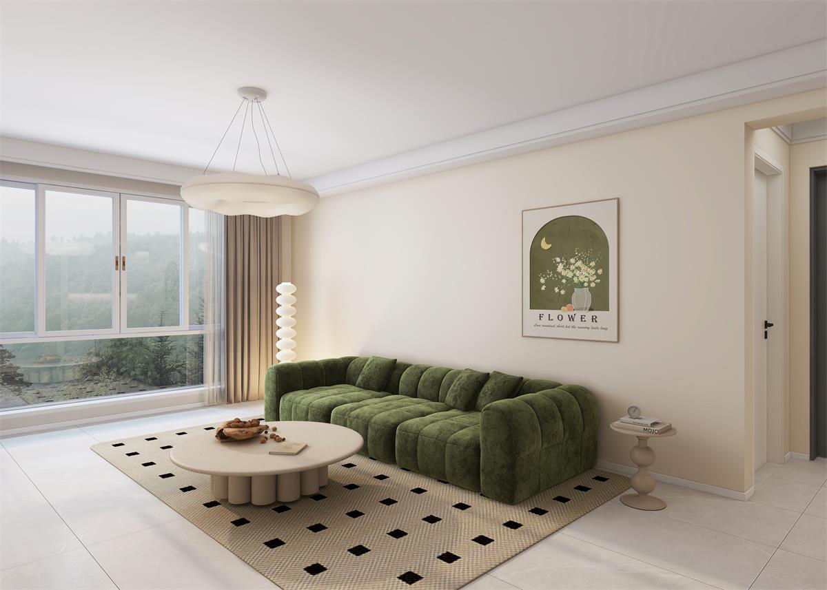 泰雲(yún)庭116㎡ | 奶油白+橄欖綠打造的輕法式小家，清新又自然！