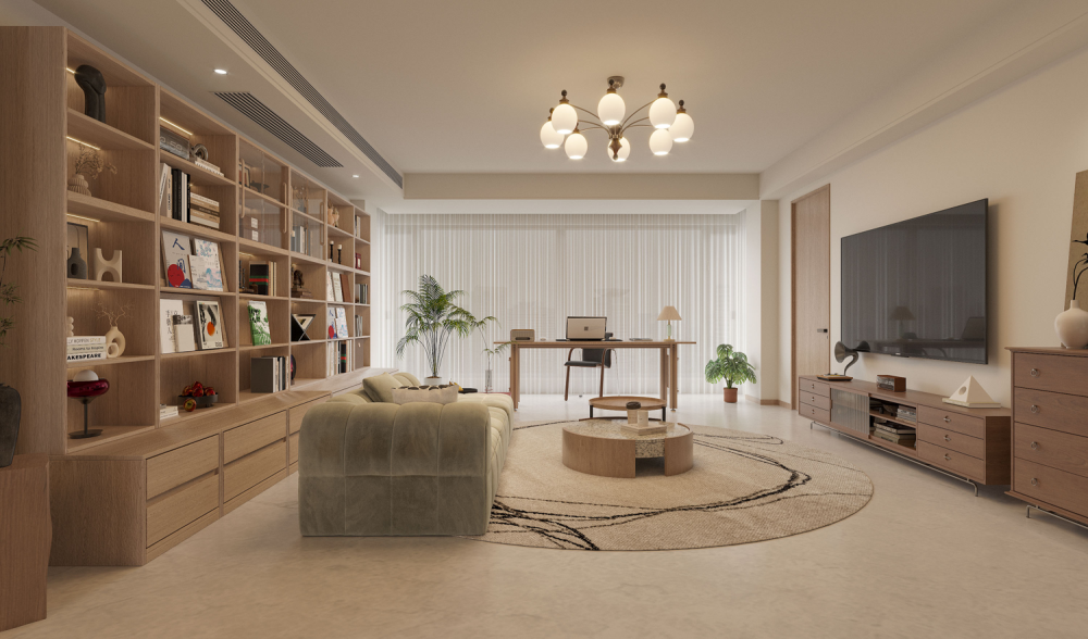 舊房改造 | 住進(jìn)知識(shí)分子味的松弛原木家，170平“高智感”百看不厭！