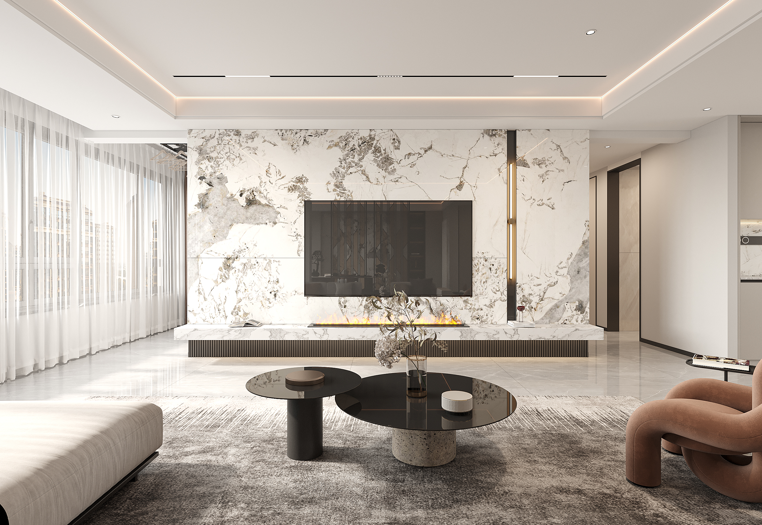 中房璽悅灣 177㎡ 現(xiàn)代風格裝修設(shè)計效果圖